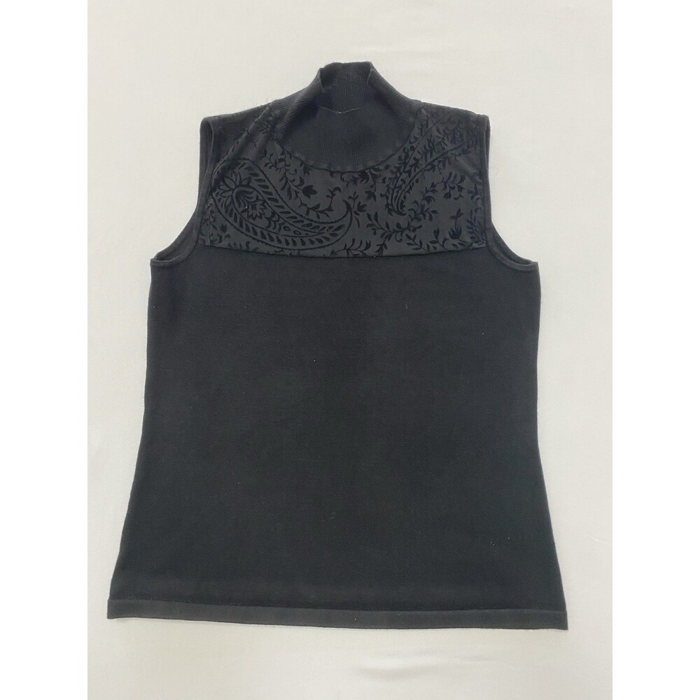 Andrea Jovine Mesh Accent Knit Top Size Large Contemporary Goth Edgy Minimalist